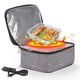 Goshyda Mini Portable Oven, USB Portable Food Lunch Heating Bag for Office Home Car Truckers, 5V Mini Personal Heated Lunch Box, Oxford Cloth Material Easy Cleaning