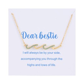 Paokumao Sterling Silver Gold Plated Wave Pendant Necklace for Women, Bridesmaid Gifts, Bestie Necklace