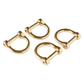 Jasmine M662-1 D-Ring 0.6 x 0.6 inch (15 x 16 mm), Diameter 0.2 inch (4 mm), Gold