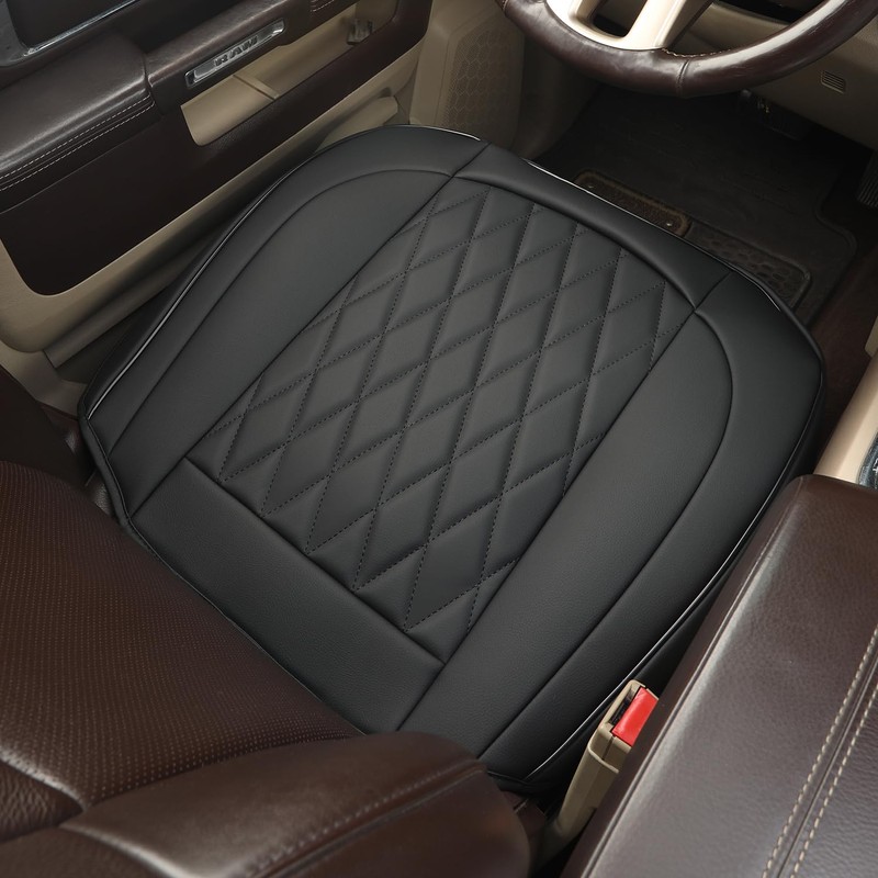 GIANT PANDA Bottom Seat Cover for Trucks&SUV, Front PU Leather