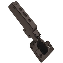 Gedotec Door Hinge for Wide Wooden Doors up to 40 kg - Pot Hinge | 1 Piece Heavy Duty Hinge J95 - Corner Stop | Black - with Automatic Closing | Pot Bore: 40 mm | Hinges for Screwing