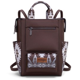 Wrangler Convertible Backpack with Adjustable Strap for Women:_C-Deep Coffee