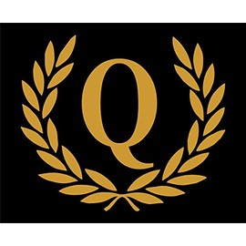 Sweet Tea Decals Letter Q (Gold), Large Size, Decorative Monogram - 9" x 10"- Vinyl Die Cut Decal/Bumper Sticker for Windows, Trucks, Cars, Laptops, Glasses. Mugs, Etc.