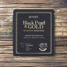 Petitfee eye patch effect, improvement of wrinkles around the eyes, black pearl gold hydrogel mask pack, 5 packs, 32g, 5 packs / 쁘띠페 아이 패치 효과 눈가 주름 개선 흑진주 골드 하이드로겔 마스크팩 5개 32g 5개입