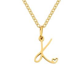 Yimofy Initial Necklace for Women 14K Gold Plated Stainless Steel Women's Dainty Letter Necklace Tiny A-Z Initial Pendant Choker Necklace K