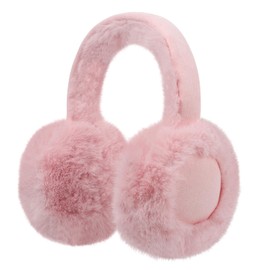 KDVOG Winter Earmuffs for Women, Classic Foldable Ear Warmer Fluffy Ear Cover Outdoor Faux Warm Faux Fur Earmuffs for Girls