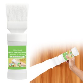 MOSAMNI White Touch Up Paint for Wood, 6.35 Oz Wood Paint for Furniture, Cabinets, Doors, Tables, Chairs and Dressers Refinishing Quick-Dry Repair Kit, Water-Based, Easy Brush Application