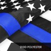 G128 Thin Blue Line Flag 210D Embroidered Polyester 2x3 Ft