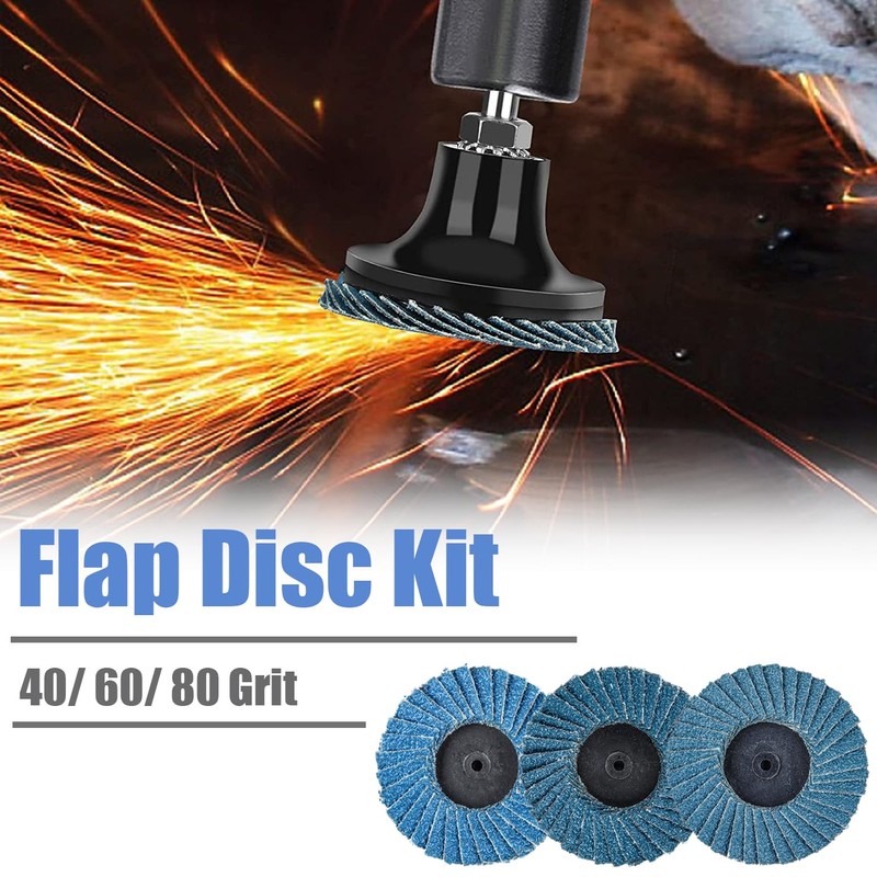 Mesee 15 Pieces Flap Grinding Disc Kit, 50mm/2 Inch Quick