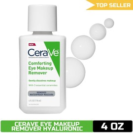 CeraVe Eye Makeup Remover with Hyaluronic Acid & Ceramides | Waterproof | Non-Co