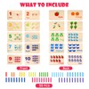 Gserin Wooden Counting Numbers Peg Board for Kids, Montessori Math