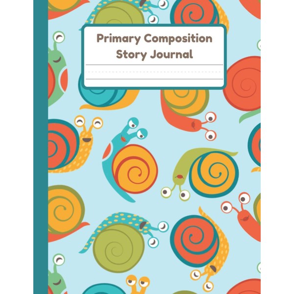 Primary Composition Story Journal: Snail Notebook | Dotted Mid Line