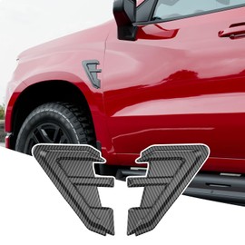 CZmenghe Side Air Vent Trim Compatible with 2019-2025 Chevy Silverado 1500 Side Vent Trim Body Decoration Cover ABS Glossy Carbon Fiber Body Kits Replacement for 2019-2025 Chevy Silverado Accessories