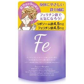 NANOTONE Fe フェリチン鉄【1日分の鉄分補給】鉄分 サプリメント フェリチン鉄サプリ ナノリポソーム鉄 鉄9ｍｇ 90粒 1袋