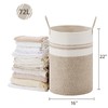 VIPOSCO Large Laundry Hamper, Tall Woven Rope Storage Basket for