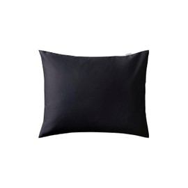 Jotex Zack Satin Pillowcase - 100% High Quality Exclusive Satin Made of Organic Cotton GOTS Certified Cushion Cover Black 80 x 80 cm