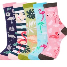 Flamingo Socks Gift Box 5 Pairs of Flamingo Socks Gift for Flamingo lover UK Size 4-7