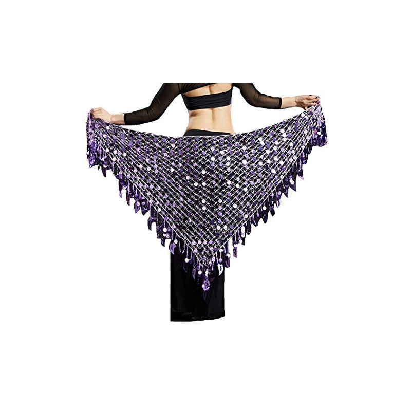 Lauthentic.S - Bufanda de cadera para mujer con lentejuelas y