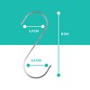 12 Small S Hooks Stainless Steel Flat 8 cm -