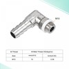 sourcing map Nickel-Plated Copper Hose Barb Fitting Elbow 8mm Barbed