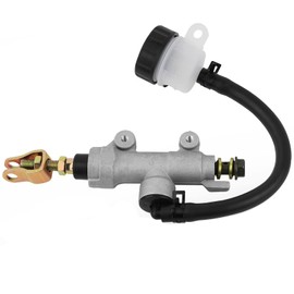 AWSZH Motorcycle Rear Brake Master Cylinder Pump with Oil Cup and Oil Line Replace for Honda Yamaha Suzuki Kawasaki Arctic Cat Suzuki GSXR600 GSXR750 DRZ400 Kawasaki KLX250 Yamaha TTR250 RD400