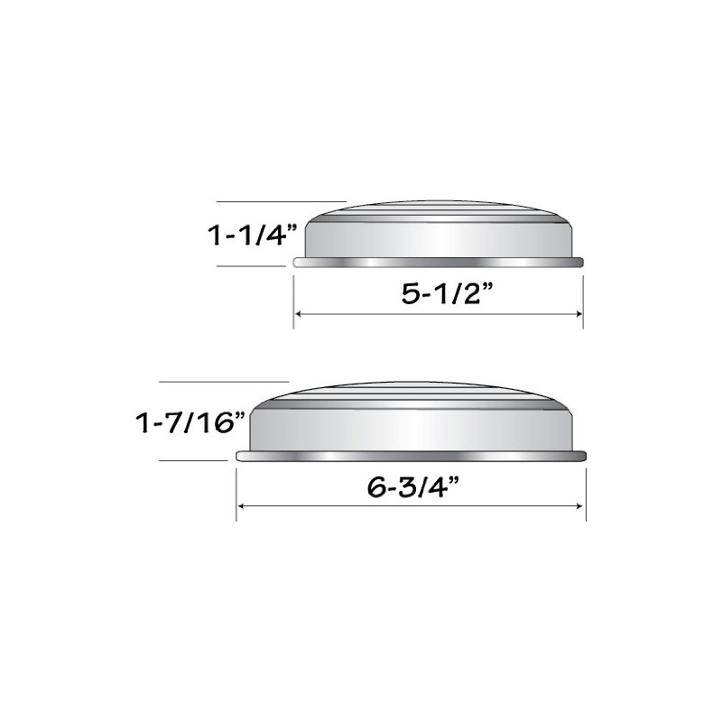 SeaSense Dome LED Light Red/White, 5-1/2-Inch, Stainless Steel