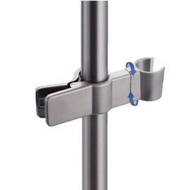 Adjustable Shower Head Holder for Slide Bar, Biveah Universal 20-25MM O.D Grab Bar Handshower Mount Slider Clamp Bathroom Replacement, Gun Black, KZS020GB