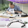 10X 30X Large Magnifying Glass with Light and Stand, 5-inch