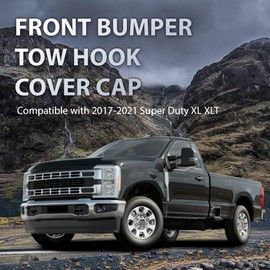 G-PLUS Front Bumper Tow Hook Bolt Cover Cap Left and Right Side Compatible with Ford F250 F350 Super Duty 2017-2022 HC3B 17F751-AC HC3B 17F751-AD HC3Z17A900D HC3Z17A900B