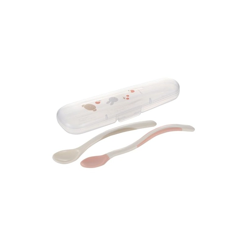 Richell Miffy & Boris Baby Food Spoon Set (Case Included)
