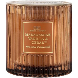Darsee & David's, Madagascar Vanilla & Cedar Ribbed Candle, 10 Ounces