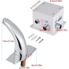 Automático Sensor de Infrarrojos Llave, Aleación de Zinc Smart Touchless Llave del Fregadero Cuarto de Baño Llave de Agua de Cocina con Caja de Control