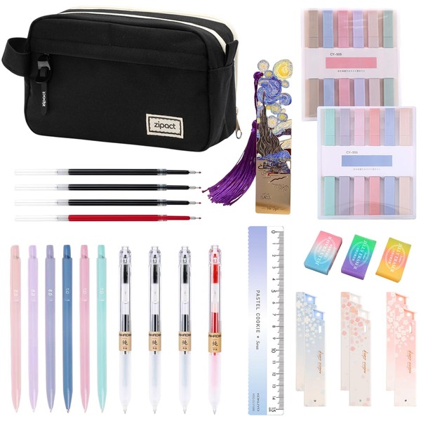 38 Pcs Pencil Case for Girls Boys, Aesthetic School Supplies