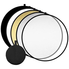 Kellegour Light Reflector, 5-in-1 Photography Reflector, Foldable Light Reflector, Portable Light Reflector, Photography Light Reflector for Wedding Photography, Portrait, Photo, Selfie, Outdoor