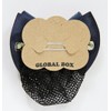 GLOBAL BOX Ribbon Barrette with Net Hair Bulk Chignon, navy