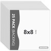 Somime 25 Pack Backing Boards Only - 8x8 Uncut White