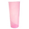 Vaso Tupperware liso transparente rosa pastel 16 onzas