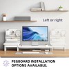 AFOOYO Pegboard Monitor Stand Riser,Computer Monitor Stand with 2 Hooks