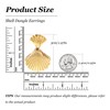 Gold Shell Dangle Earrings for Women Seashell Drop Dangle Earring