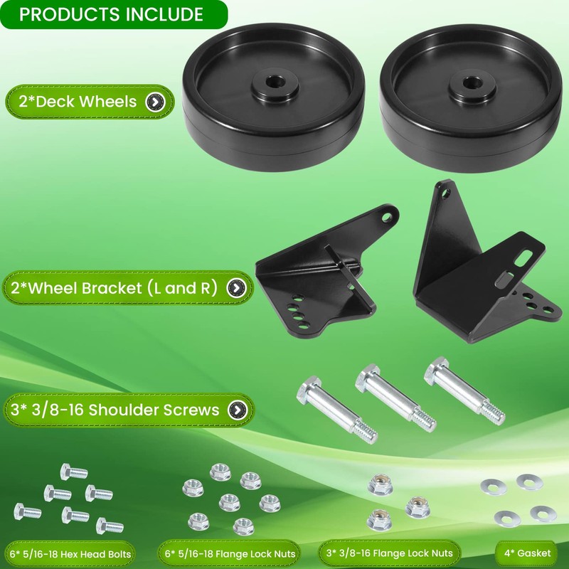OEM-190-183 Mower Deck Wheel Kit For MTD Lawn Tractor 38''