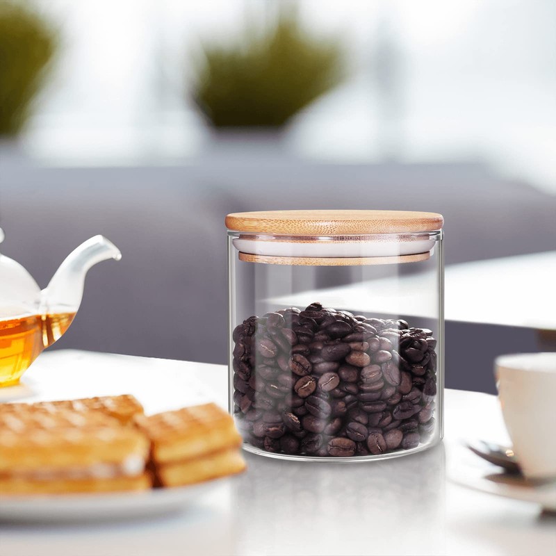 18 Oz/550 ML Glass Jar with Lid, Clear Thickened Version