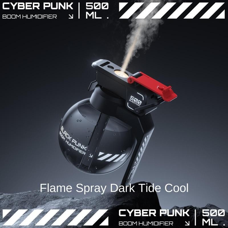 Cyberpunk Design Humidifier, Portable USB Rechargeable Desktop Humidifier, Creative Humidifier for