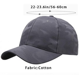 Foetest Adjustable Cap Camouflage Hat Baseball Cap Sunhat Sport Headdress Chapeau (Gray)