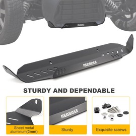 REARACE Aluminum Radiator Protector Skid Plate Guard Fit for Can-Am Ryker 600/900 Rally Sport 2019-2025 Front Lower Protector