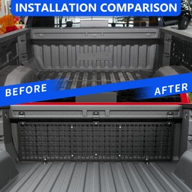 SZYANG Front Bed Molle Panel Compatible with 19-25 Silverado GMC Sierra Truck Panel System Replacement for 2019-2025 Chevy Silverado Accessories(Front Bed Molle Panel)