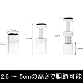 [Small Lab] Graphic Board Stand, GPU Stand, Sag Prevention Bracket, Compatible with ATX/M-ATX/ITX Size PC Cases, GPU Support (Silver, S Size 1.0 - 2.0 inches (2.6 - 5 cm)