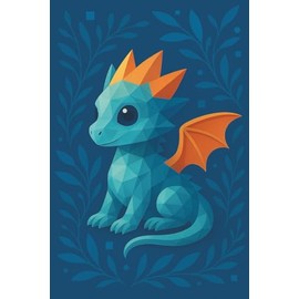 Olive Branch Dragon || Lined Notebook, 6x9, 120 Pages: Tranquil notebook for journaling, reflection, or creative writing