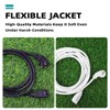 GREATIDE Cable de extensión de enchufe plano de 1 pie,