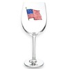 THE QUEENS' JEWELS American Flag Jeweled Stemmed Wine Glass -