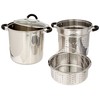 ExcelSteel 12 Qt Multifunction Stainless Steel Pasta Cooker with Encapsulated